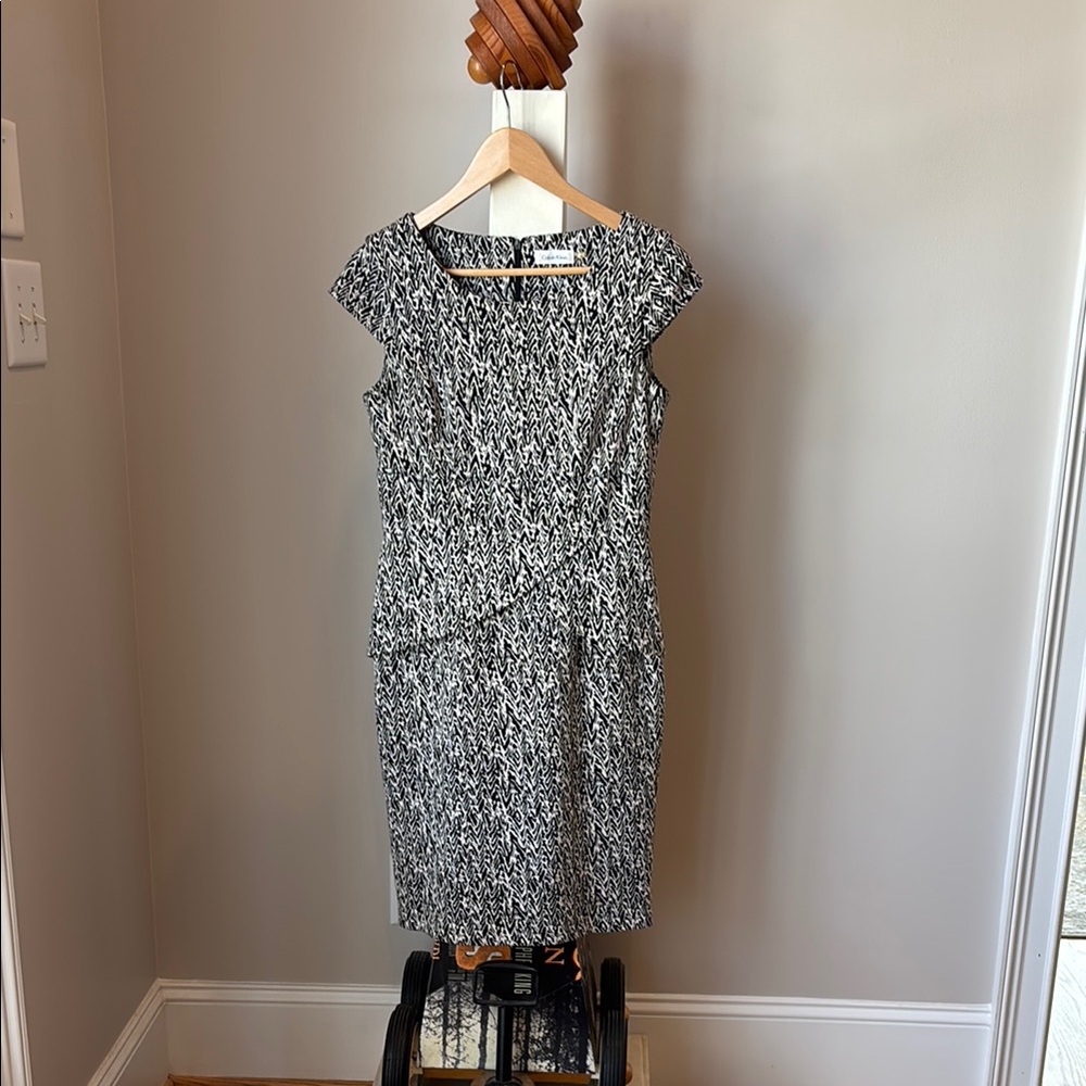 Calvin Klein Black and White Women's Dress